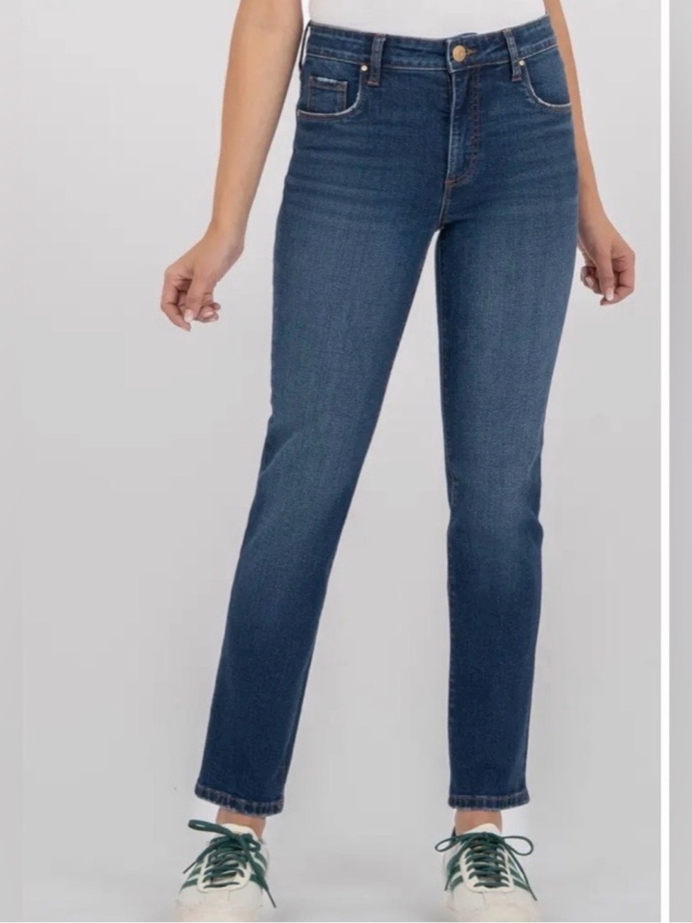 Kut from the Kloth Straight Leg Jeans Women’s 10 Deep Blue Denim
